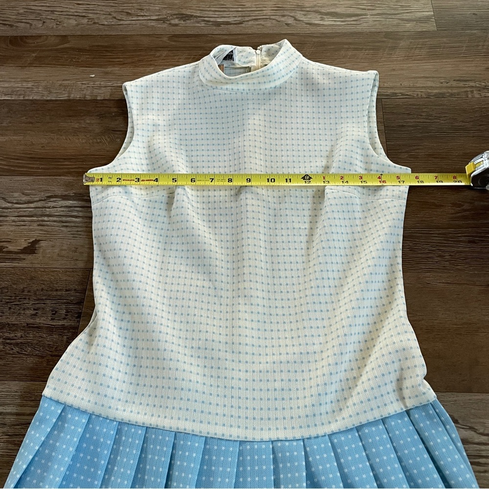 Bleeker Street vintage pleated blue dress with jacket 12 - Picture 3 of 12